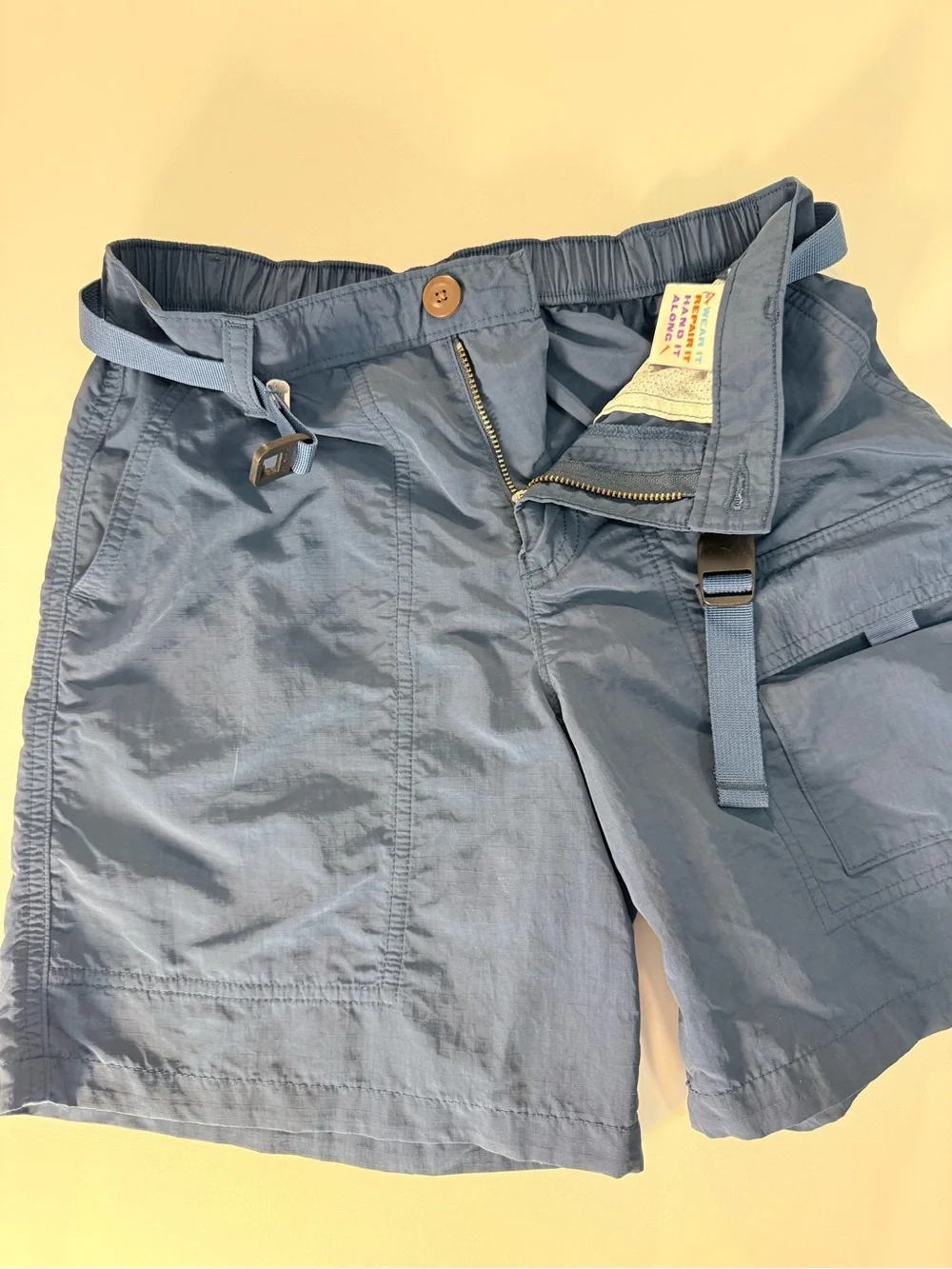 Patagonia Kids Outdoor Everyday Shorts Size L / 12 Blue Belted Cargo Gorpcore
